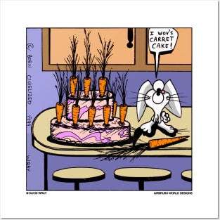 Carrot cake cartoon Posters and Art